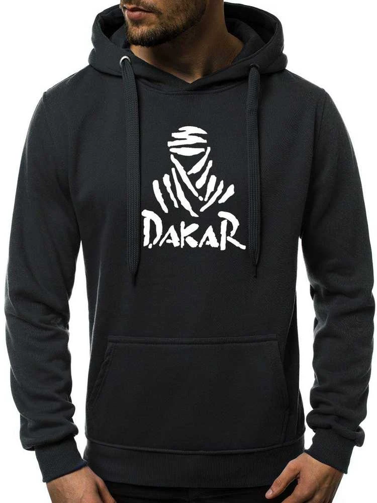 Juodos spalvos vyriškas džemperis su gobtuvu Dakar