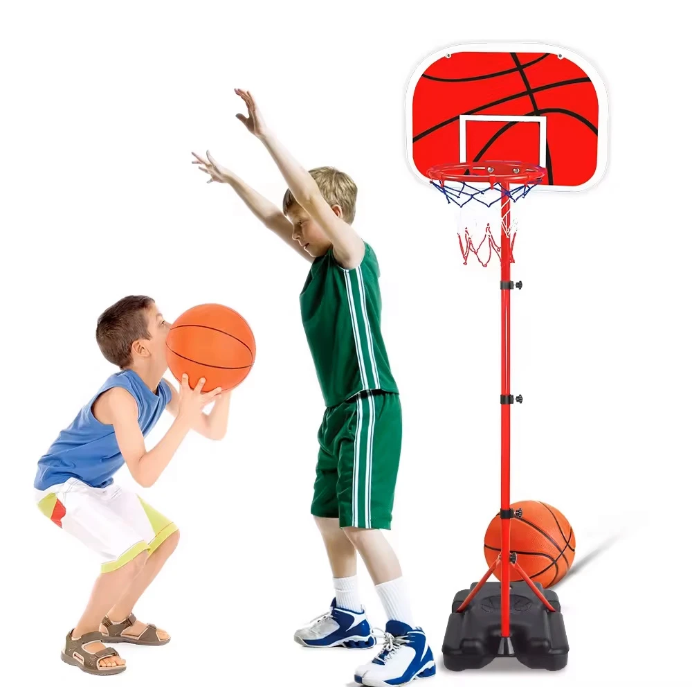 Multistore Basketball Vaikiškas krepšinio lankas, reguliuojamo aukščio, su kamuoliukų pompa