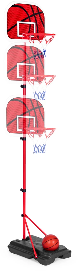 Multistore Basketball Vaikiškas krepšinio lankas, reguliuojamo aukščio, su kamuoliukų pompa