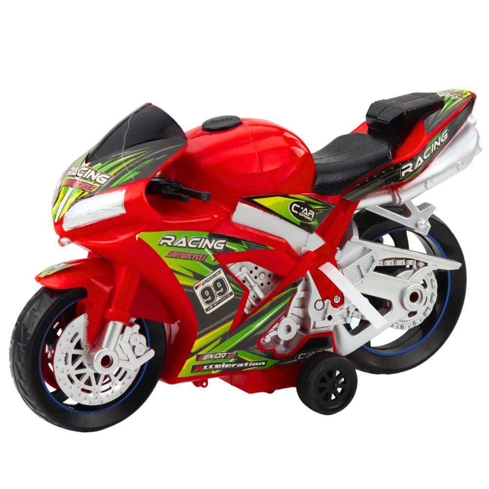Lean Toys Raudonas lenktynių motociklas su šviesos ir garso efektais