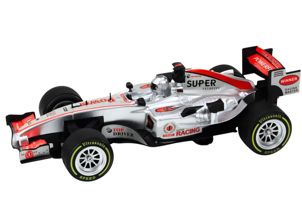 Lean Toys Mašinėlė Racer Sports Car With 1:9 Drive Sidabrinis Sounds