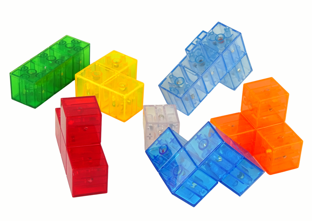 Vaikiškas magnetinių kaladėlių rinkinys kubas Lean toys, 7 vnt.