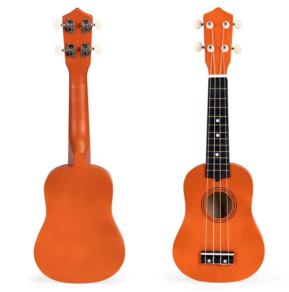 Vaikiškas medinis ukulelė 4 stygų ECOTOYS