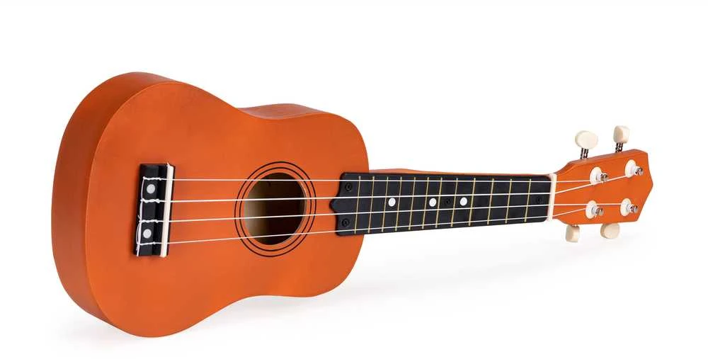 Vaikiškas medinis ukulelė 4 stygų ECOTOYS