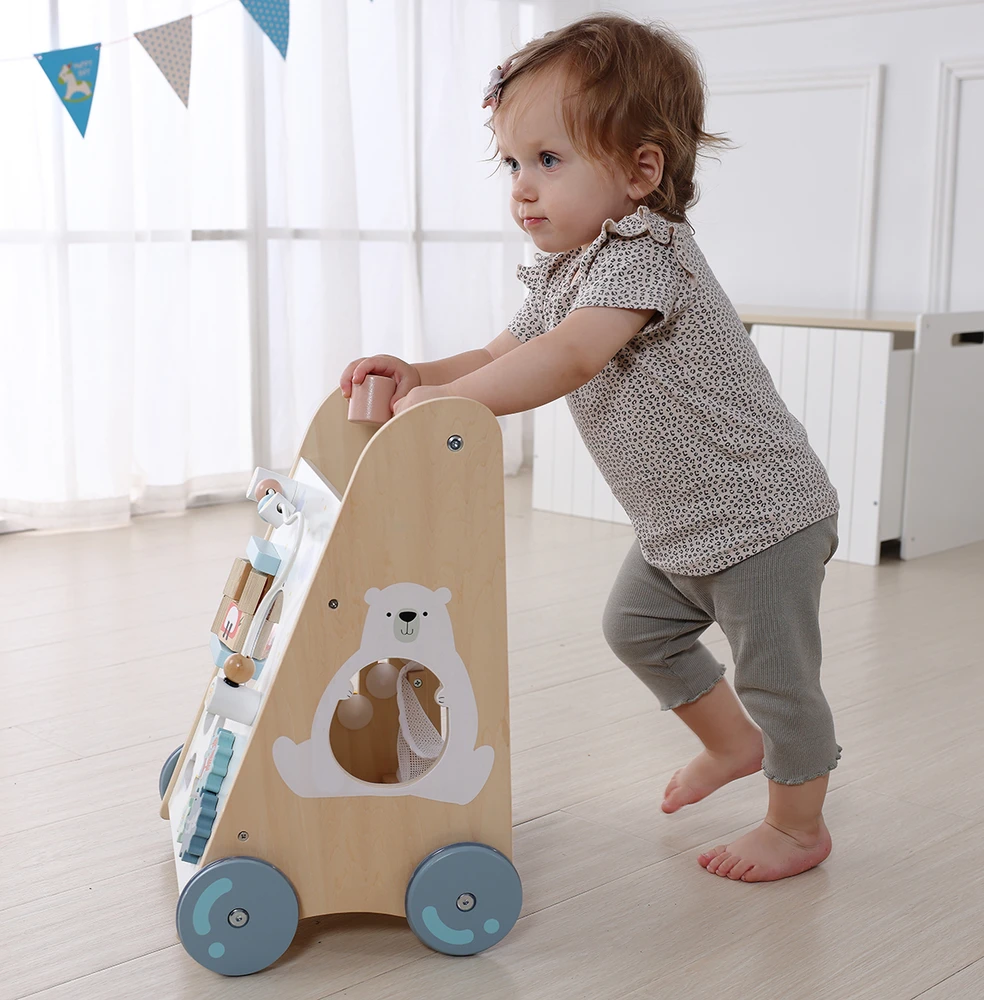 Multistore ECOTOYS medinis vežimėlis kūdikiui