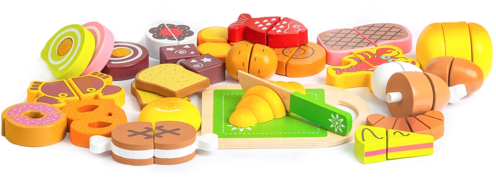 Mediniai pjaustymo žaislai 23 vnt. ECOTOYS