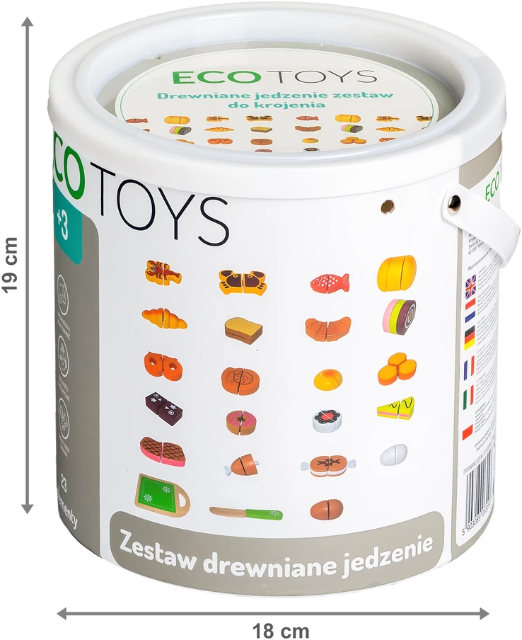 Mediniai pjaustymo žaislai 23 vnt. ECOTOYS