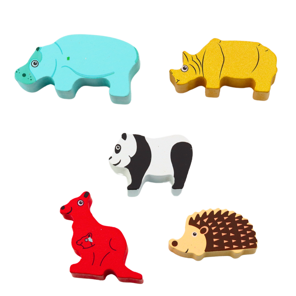 Lean Toys Medinis Montessori balansavimo gyvūnų žaidimas