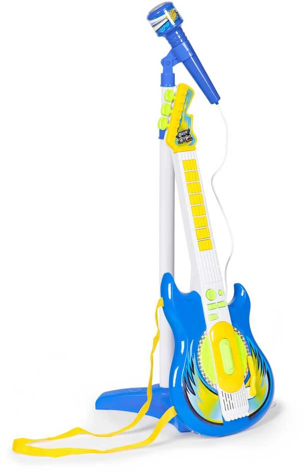 Multistore Elektrinė Gitara su Mikrofonu ir Stovu Vaikams