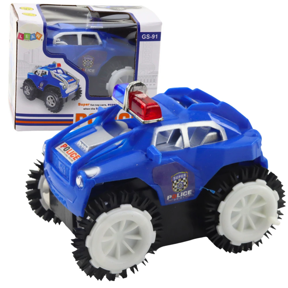 Lean Toys 360° POLICIJOS AUTOMOBILIS SU ŠVIESOMIS IR GARSU
