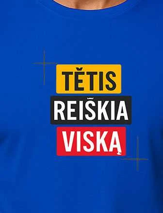 Mėlyni marškinėliai Tėtis reiškia viską