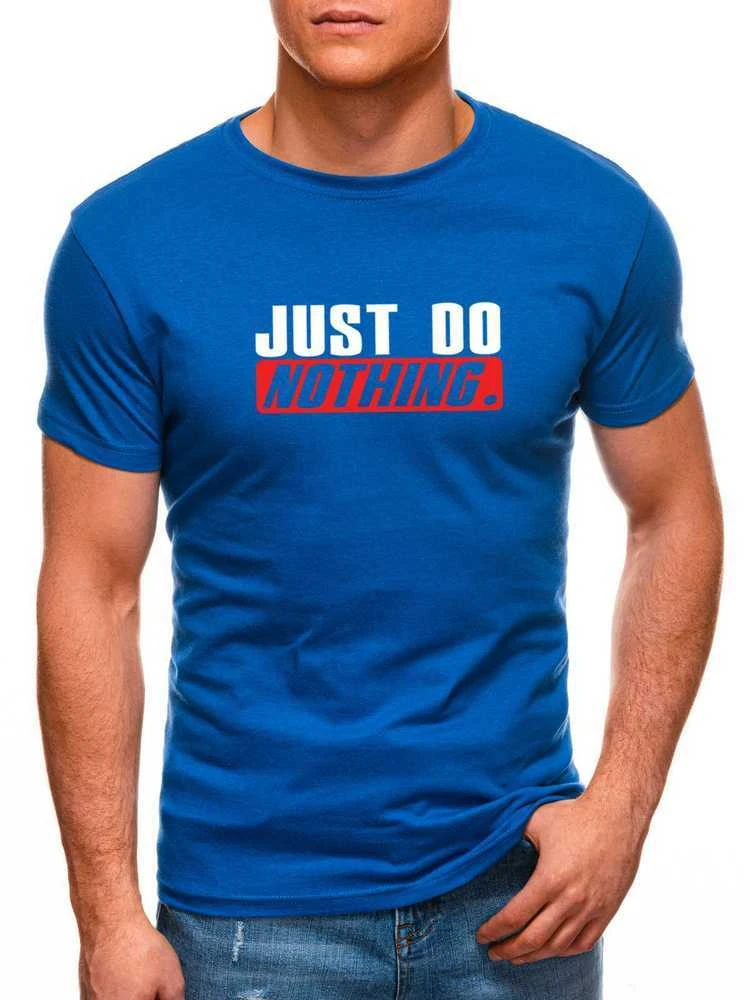 Mėlyni vyriški marškinėliai Just do nothing