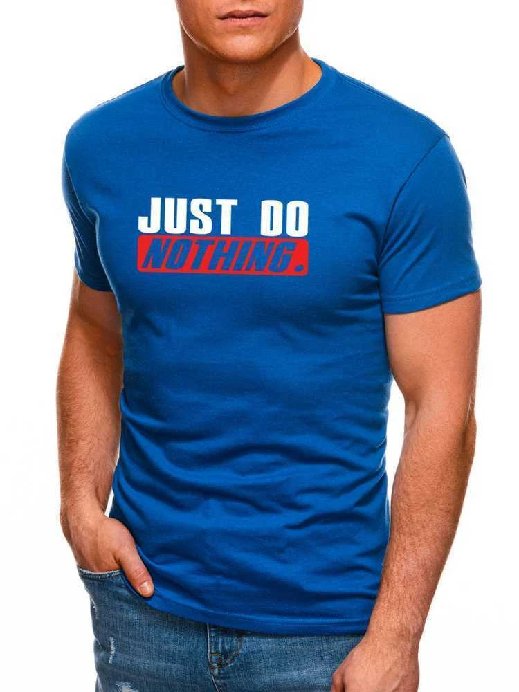 Mėlyni vyriški marškinėliai Just do nothing