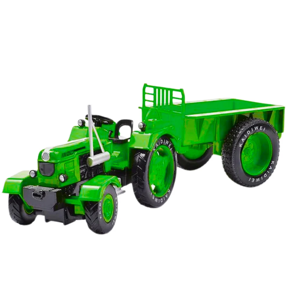 Lean Toys Metalinis žalias traktorius 1:18 masteliu