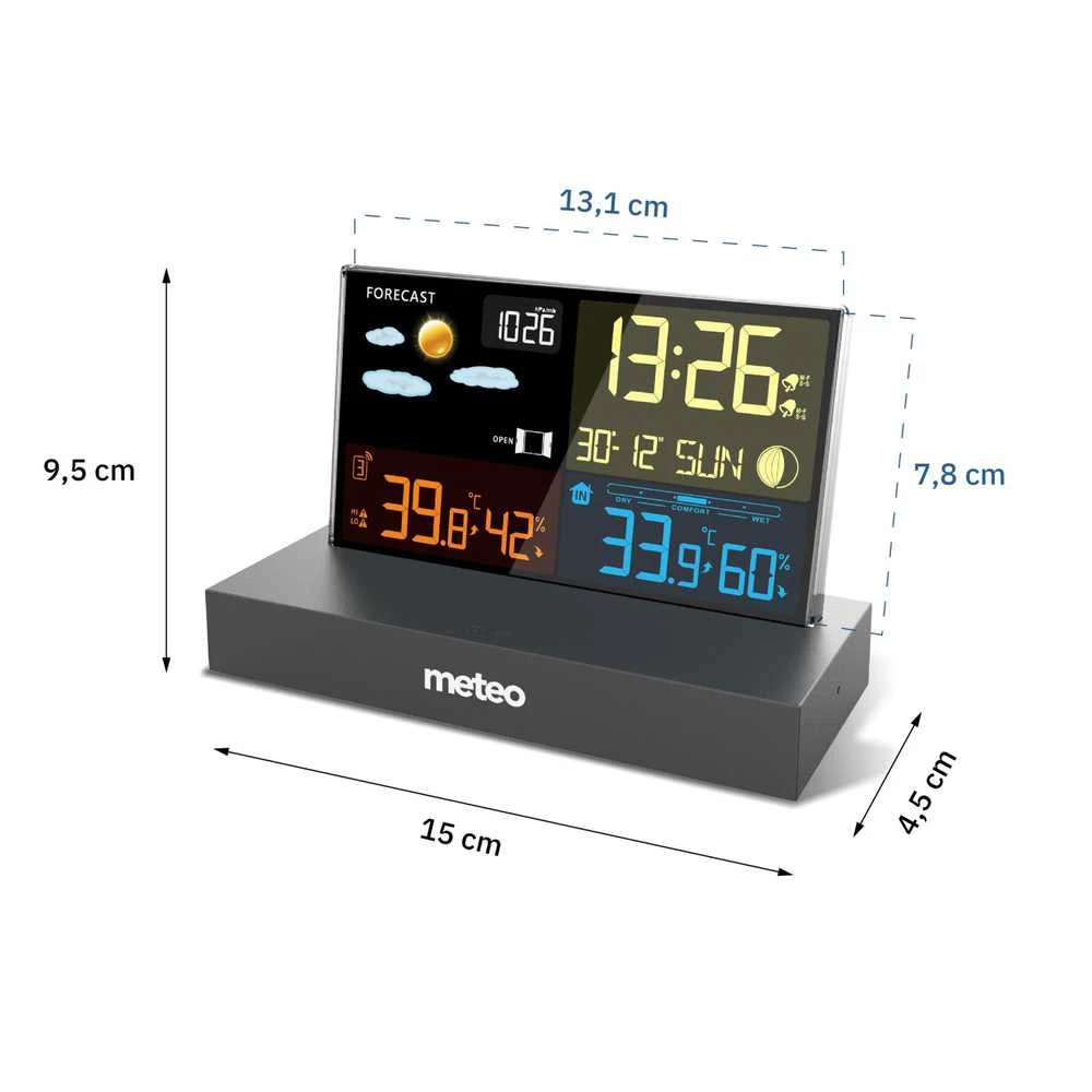 Meteorologinė stotelė METEO SP110C su DCF, juoda