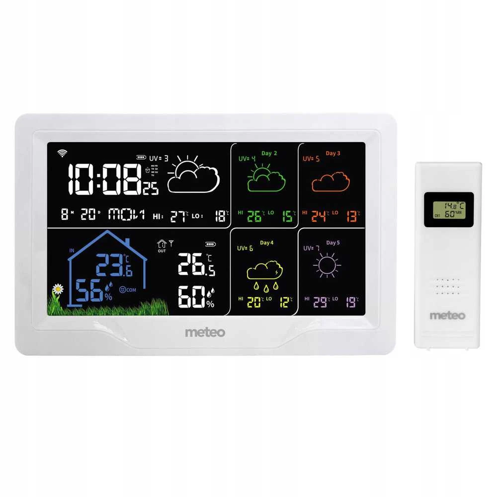 Nezatříděno Meteorologinė stotelė METEO SP401 su Wi-Fi, laikrodžiu ir orų prognoze