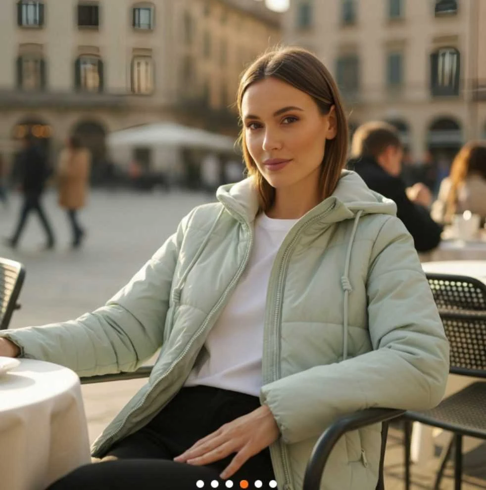 Mėtinės spalvos moteriška striukė Alin