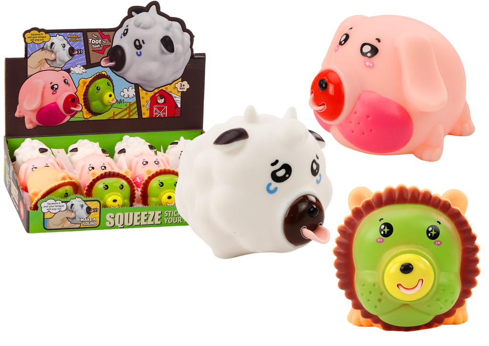 Lean Toys Liūtas, Kiaulė, Karvė Antistresinės Figūrėlė