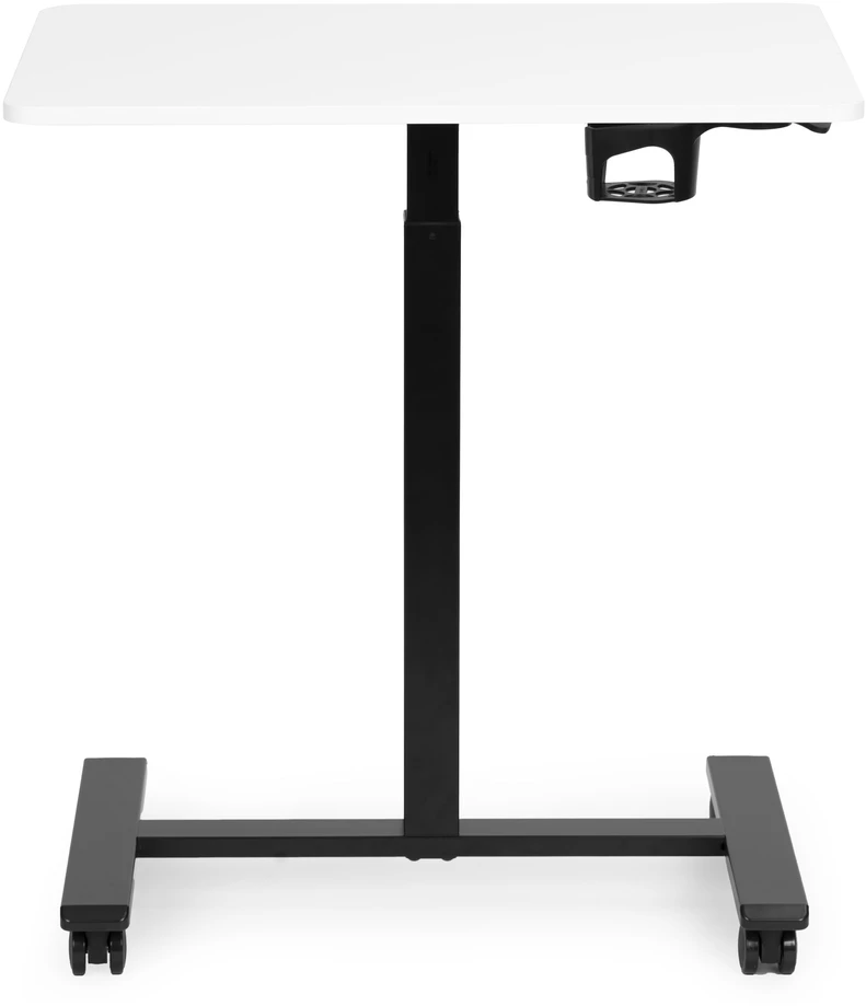 Mobilus baltas reguliuojamo aukščio stalas 70x48 cm ModernHome