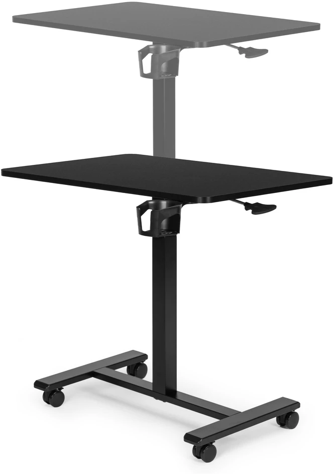 Mobilus juodas reguliuojamas stalas 70x48 cm ModernHome