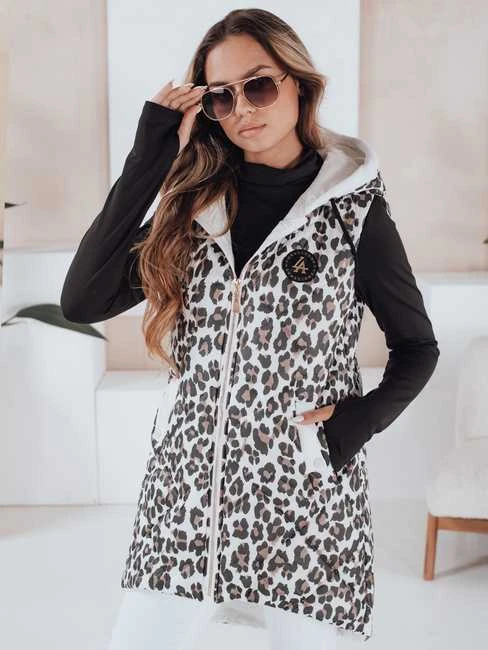 Moteriška balta leopardo rašto liemenė Elmera
