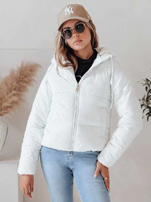 Moteriška balta žieminė striukė Glam