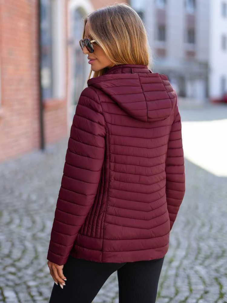 Moteriška bordo spalvos striukė Marsi