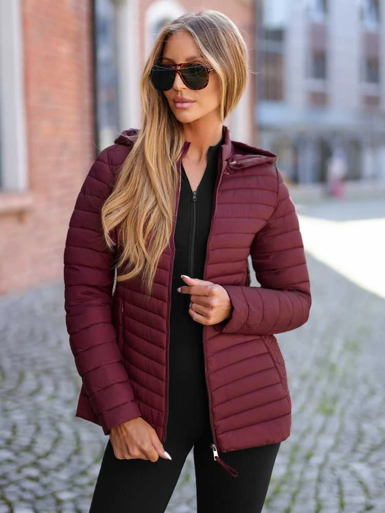 Moteriška bordo spalvos striukė Marsi