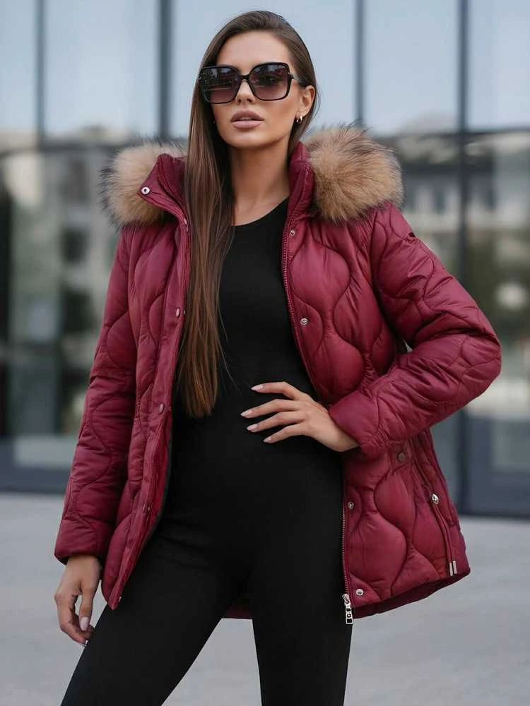 Moteriška bordo spalvos striukė Mona