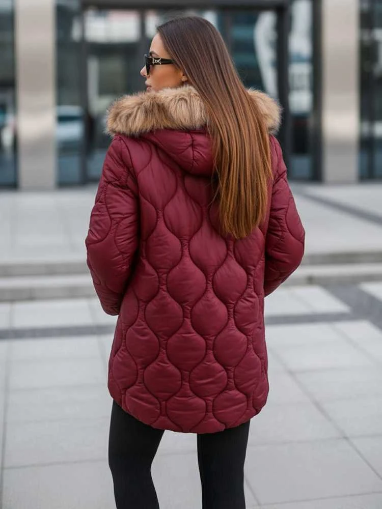Moteriška bordo spalvos striukė Mona