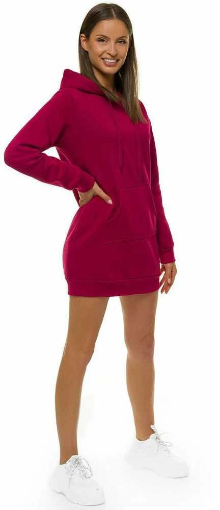 Moteriška bordo suknelė su gobtuvu Megan