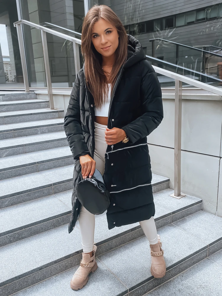 Moteriška juoda žieminė striukė Diane