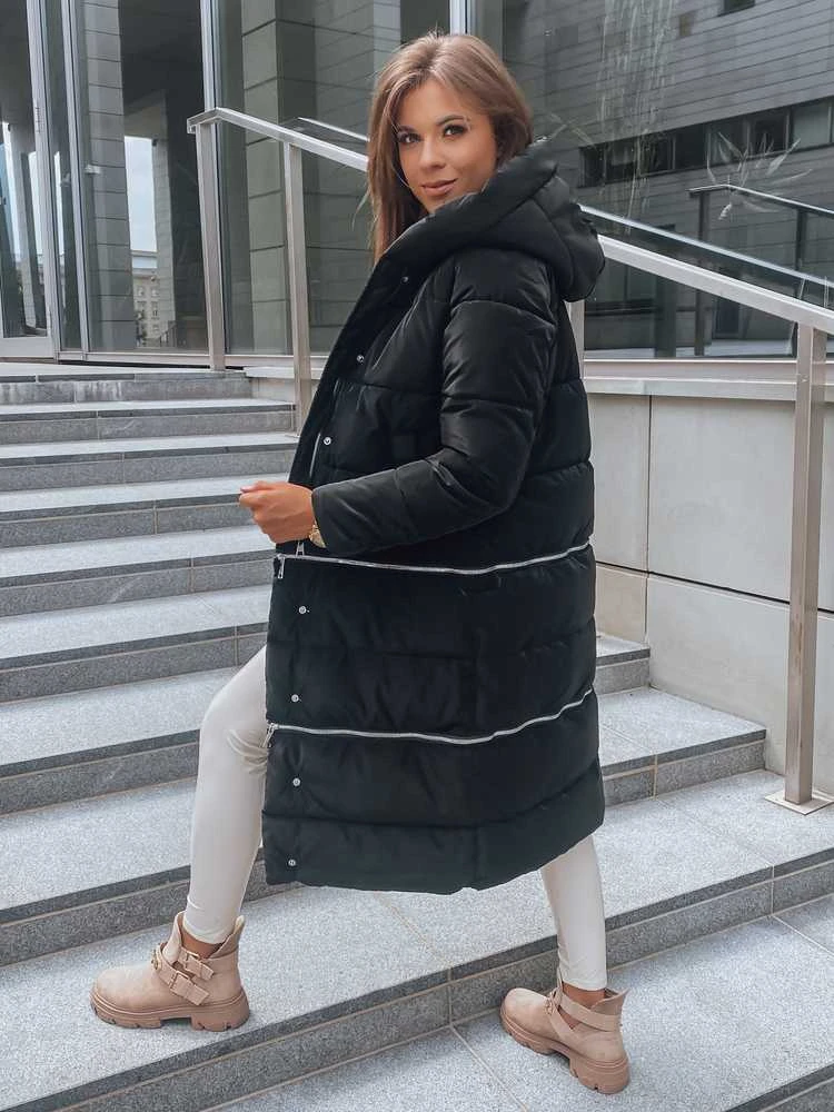 Moteriška juoda žieminė striukė Diane