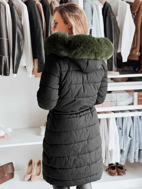 Moteriška juoda žieminė striukė Trend