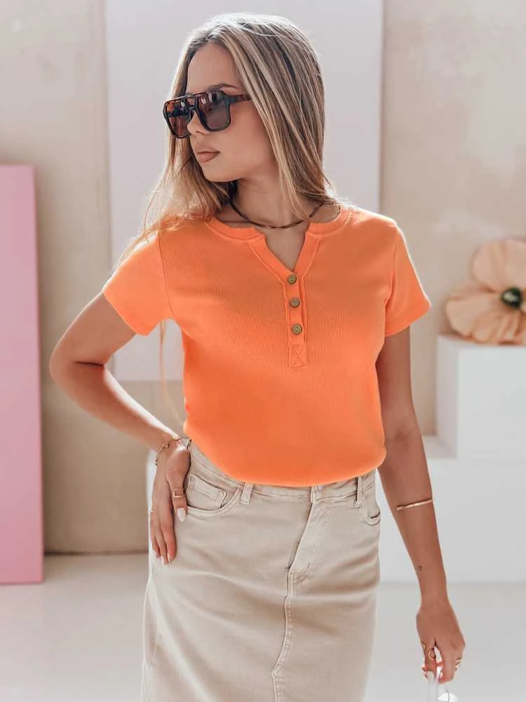 Moteriška oranžinės spalvos palaidinė Kiss Look