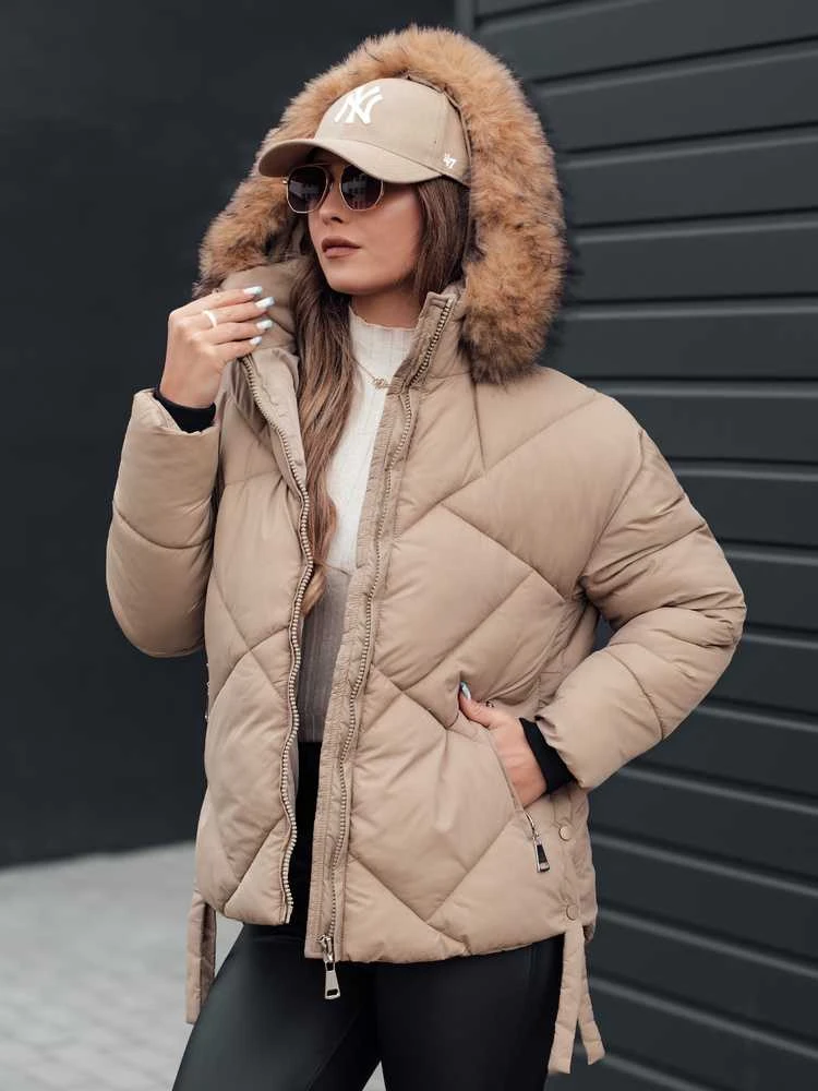 Moteriška rusva dygsniuota žieminė striukė Sisi