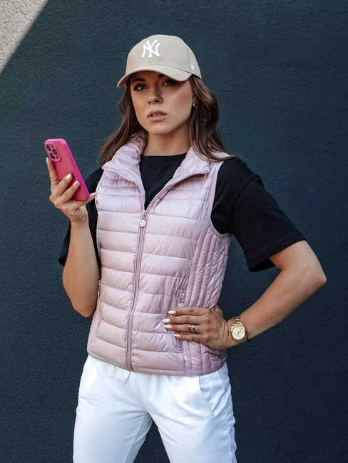 Moteriška šviesiai rožinė liemenė Stylish