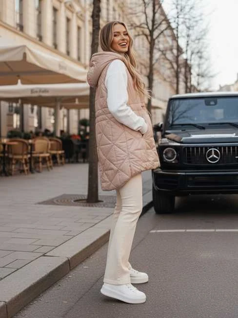 Moteriška šviesiai rožinės spalvos liemenė Demak