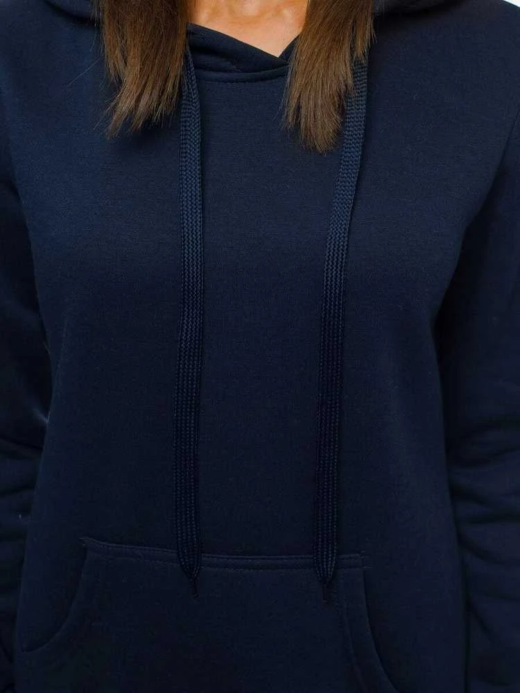 Moteriška tamsiai mėlyna suknelė su gobtuvu Megan