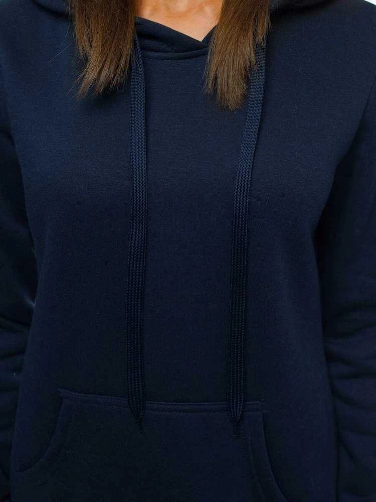 Moteriška tamsiai mėlyna suknelė su gobtuvu Megan