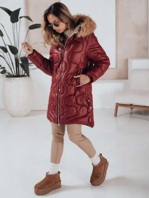Moteriška žieminė bordo spalvos striukė Varel