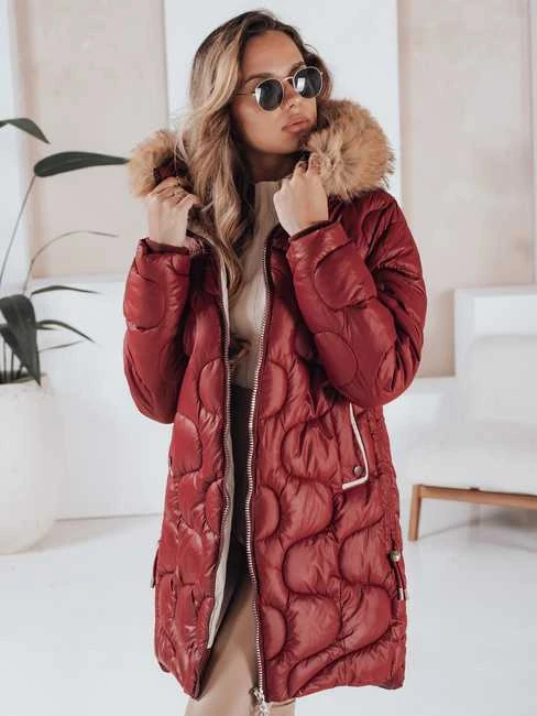 Moteriška žieminė bordo spalvos striukė Varel