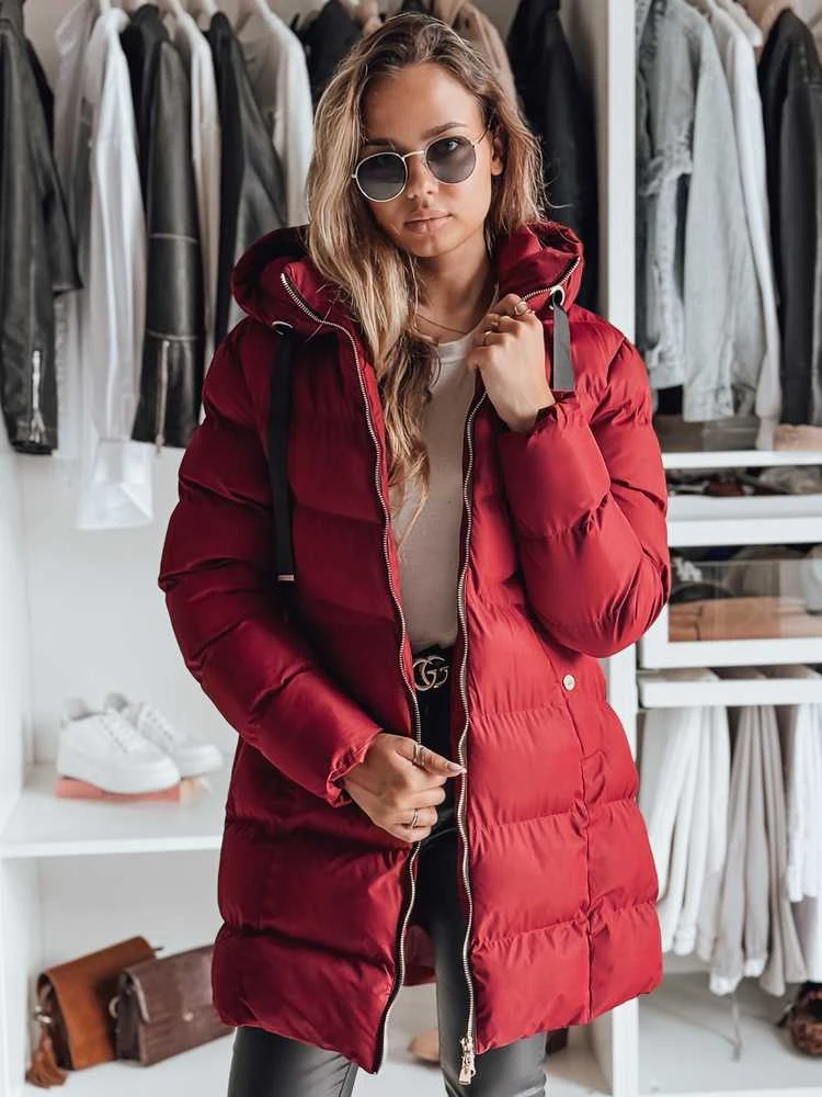 Moteriška žieminė bordo striukė Gabriel