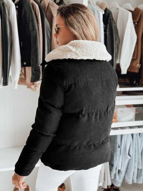 Moteriška žieminė juoda striukė Trendy