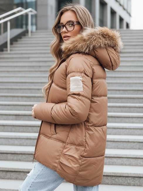 Moteriška žieminė ruda striukė Luckry