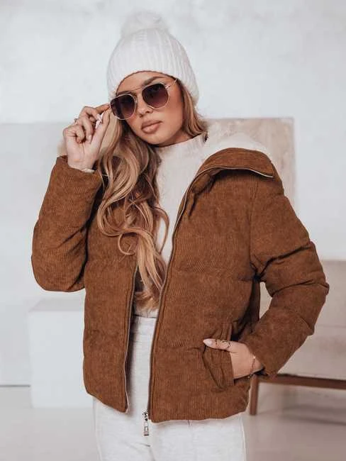 Moteriška žieminė ruda striukė Trendy