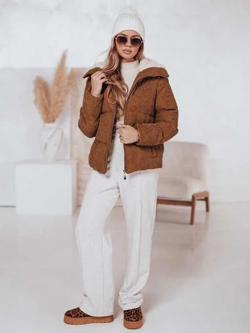 Moteriška žieminė ruda striukė Trendy
