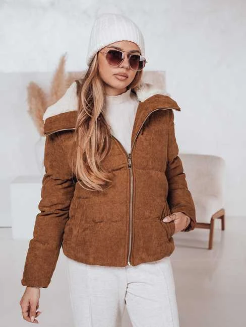 Moteriška žieminė ruda striukė Trendy