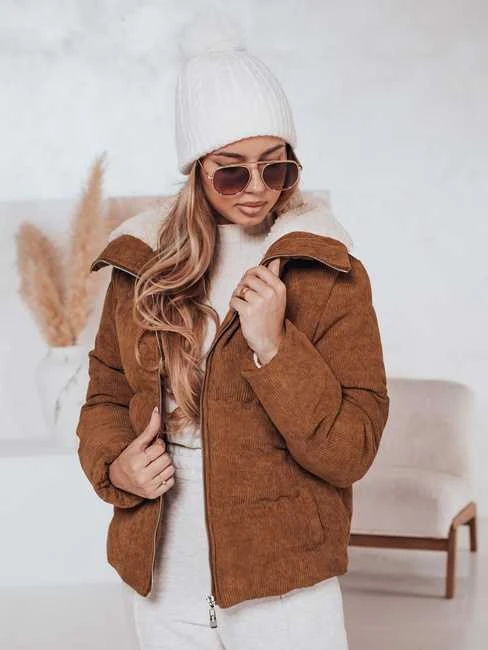 Moteriška žieminė ruda striukė Trendy