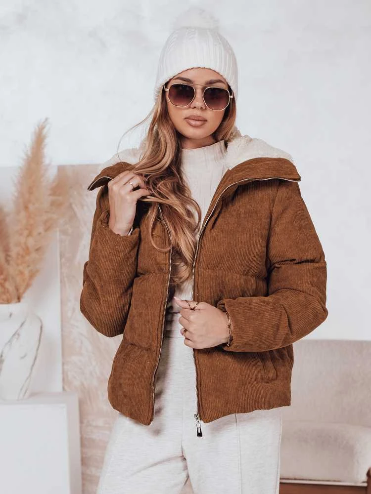 Moteriška žieminė ruda striukė Trendy